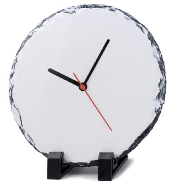 Horloge rond en marbre personnalisable (Diamètre 20 cm) – Image 2