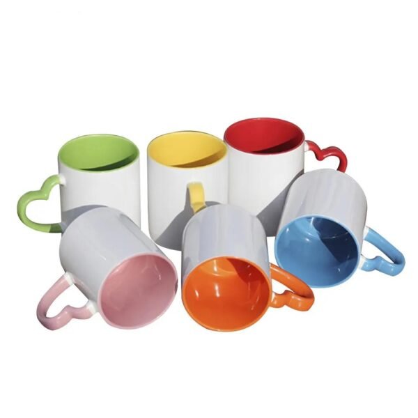 Mug personnalisé anse coeur