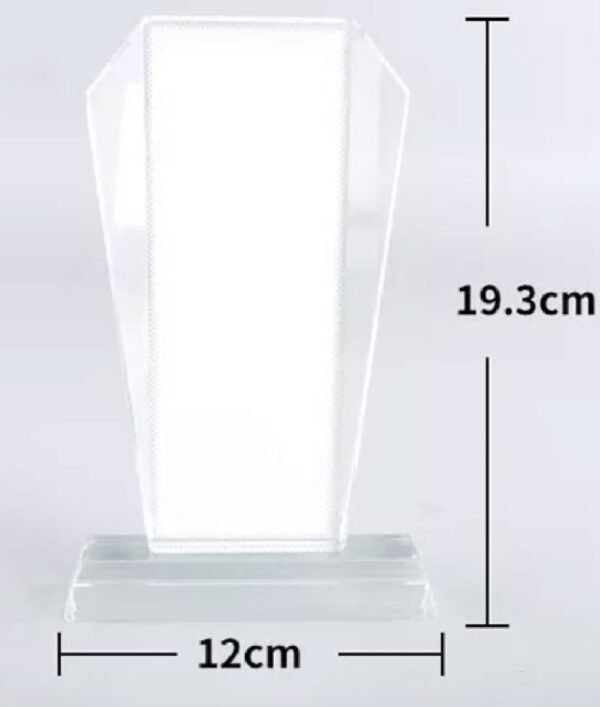 Trophée en cristal 3D cup 12 x 18,5 x 4 (cm) – Image 2