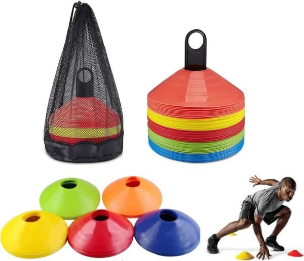LOT DE 50 CÔNES D'ENTRAINEMENT EN FORME DE DOSQUE – Image 2